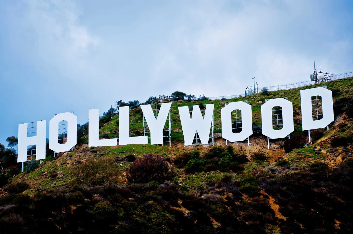 Hollywood-sign - The iconic Hollywood sign on the hills above Hollywood, California.