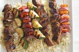 Lamb Kabobs with Pomegranate Glaze