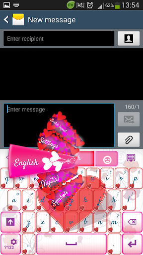 GO Keyboard Love Hearts