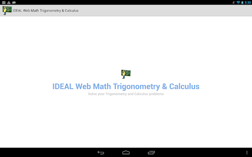 IDEAL Web Math Trig/Calculus Screenshots 0