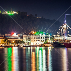 Zakynthos Harbour Area by Stirbu Eduard Aurel - City,  Street & Park Night