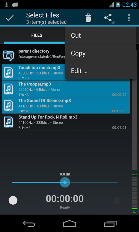 RecForge II Pro Audio Recorder - screenshot