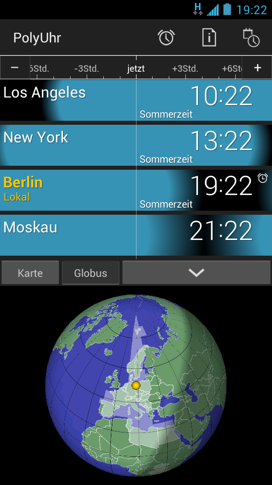 Android application PolyClock™ World Clock screenshort