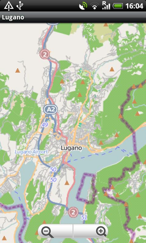 Android application Lugano Street Map screenshort
