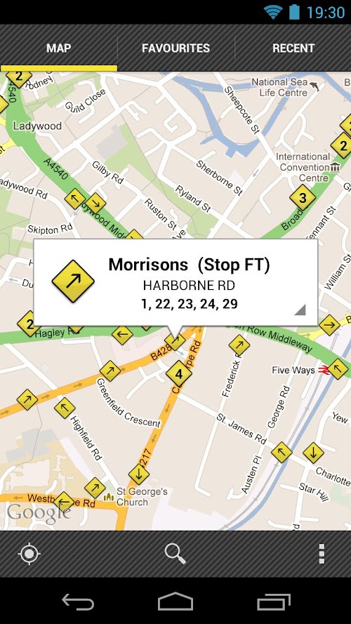 Android application UK Bus Times - Catch That Bus! screenshort