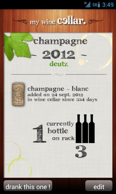 My wine cellar Screen 3