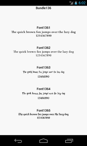 Fonts for FlipFont 136