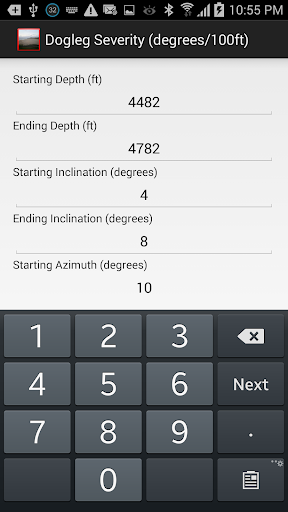 Dogleg Severity degrees 100ft