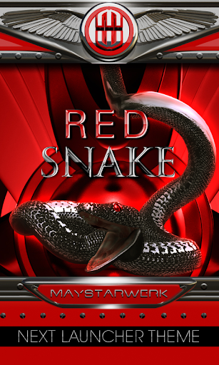 Next Launcher Theme red snake