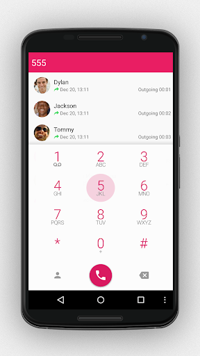 ExDialer Lollipop Pink Theme