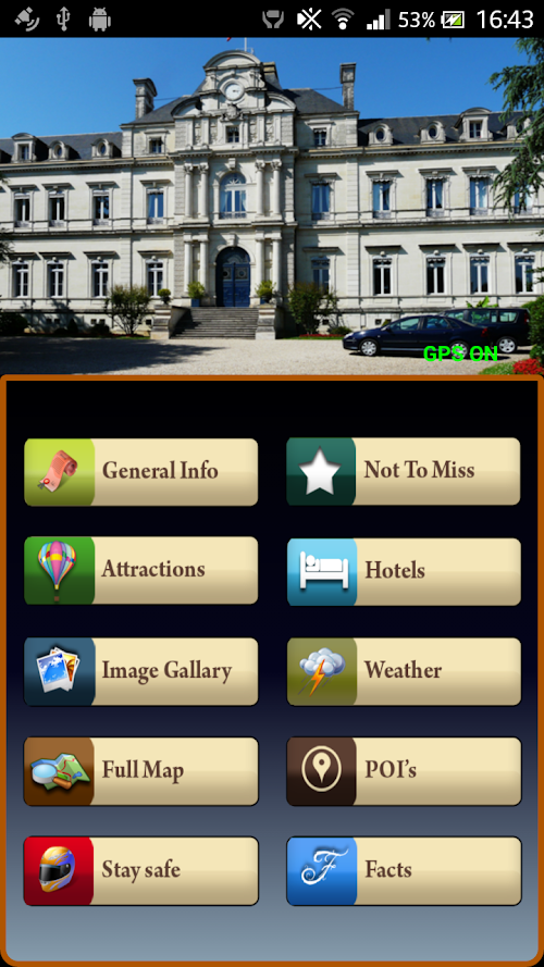 Android application Perigueux Offline Map Guide screenshort