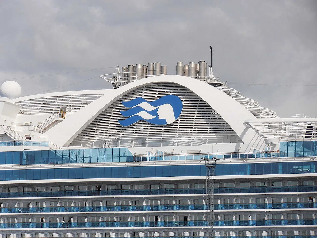 Emerald-Princess-Funnel-Tallinn-Estonia - Closeup of Emerald Princess in Tallinn, Estonia.