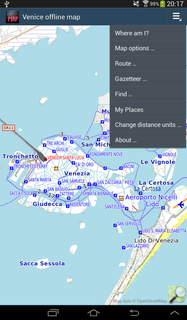 Venice offline map Screen 3