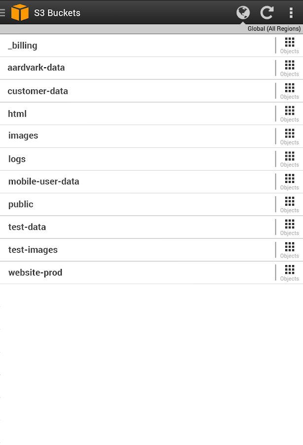   AWS Console – Capture d'écran 