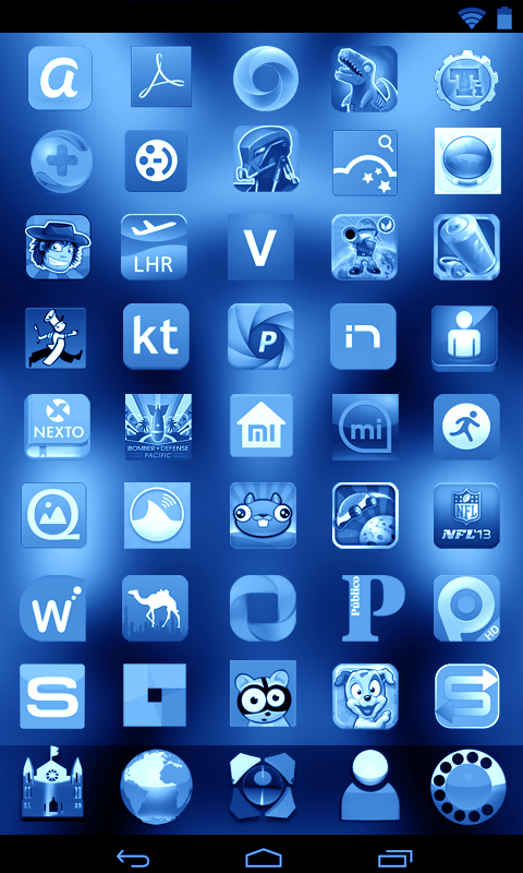 LIGHT BLUE  icons go adw apex Screen 2