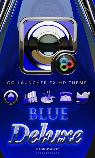 GO Launcher Theme Blue Deluxe