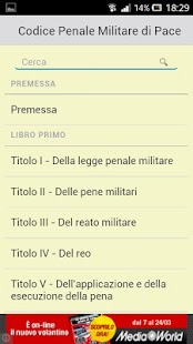 Download Codice Penale Militare di Pace APK for Android