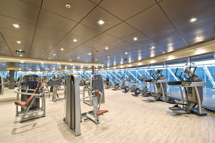 Work out in Aurea's Fitness Center while enjoying the scenery as you sail aboard MSC Divina.