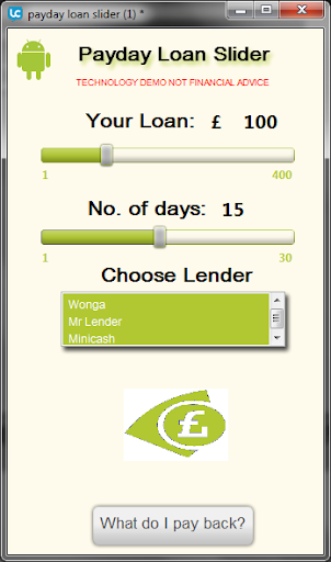 A Payday Loan Slider