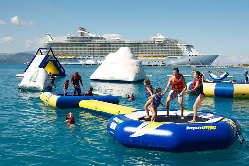 Allure-of-the-Seas-Labadee-Aqua-Park - Watersports, snorkeling, kayaking and parasailing are part of the action at Labadee, Royal Caribbean's 260-acre private beach resort on Haiti's north coast. 