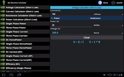 My Electrical Calc. Tablet poster 1