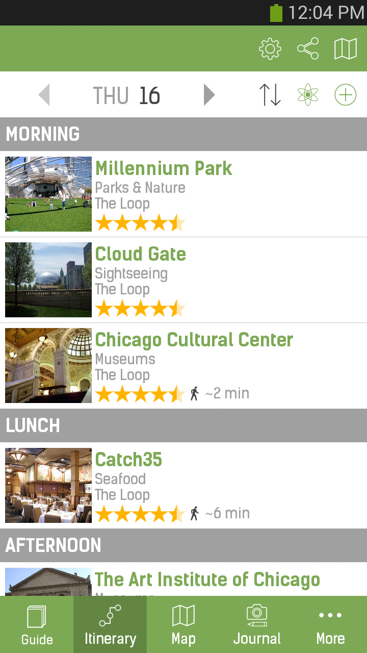 Chicago Travel Guide – mTrip Screen 3