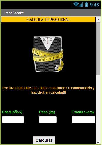 【免費健康App】Calcula tu peso ideal-APP點子