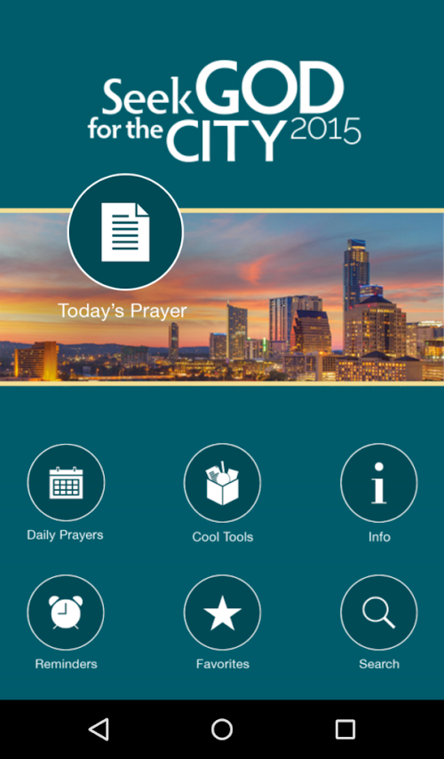 Android application Seek God for the City 2015 screenshort