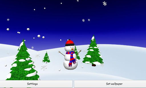【免費個人化App】3D Snowman Live Wallpaper-APP點子