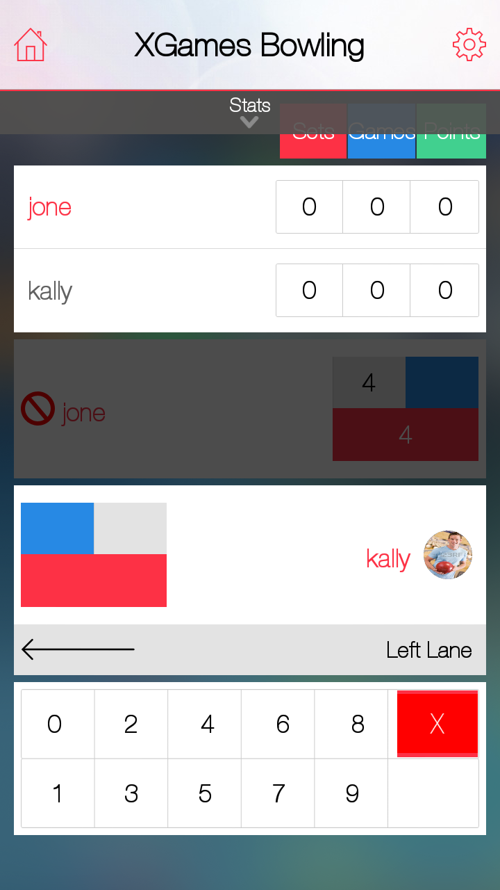 X Games Bowling Screen 3