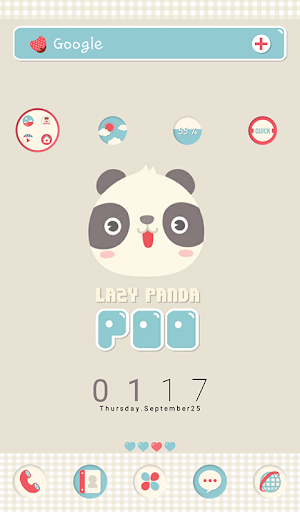 免費下載個人化APP|Lazy Panda POO(샤방) 도돌런처 테마 app開箱文|APP開箱王