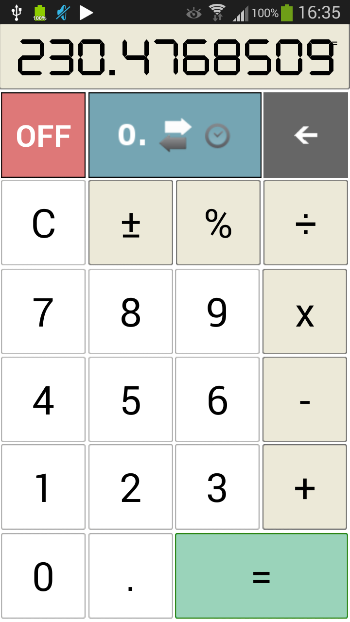 Time Calcul Screen 1