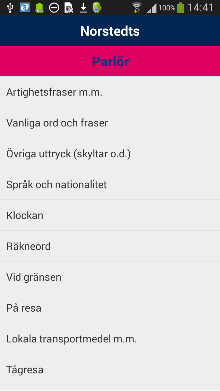 Norstedts stora franska ordbok Screen 2