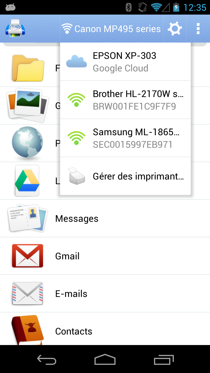 Android application PrintHand Mobile Print Premium screenshort