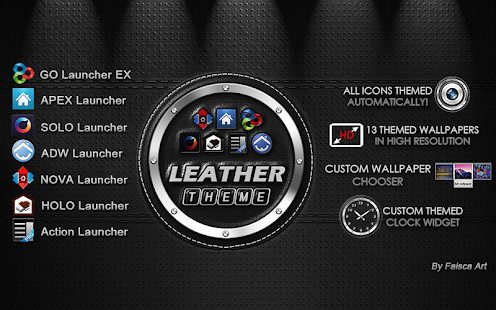 Leather GO APEX NOVA ADW Theme - screenshot thumbnail