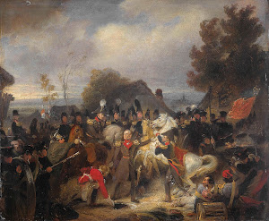 RIJKS: Cornelis Kruseman: The Prince of Orange changing his Wounded Horse during the Engagement at Boutersem 1839