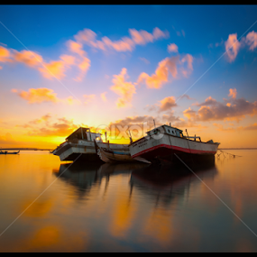 Morning Boat by Fadly Bert - Landscapes Waterscapes