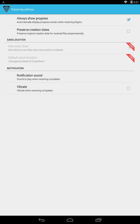 SuperBeam | WiFi Direct Share - screenshot