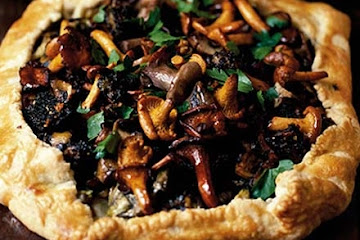 Artichoke & wild mushroom pie