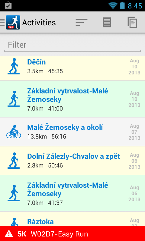 Android application GARMIN viewer PRO screenshort
