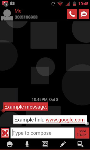 GO SMS THEME - Red Shapes