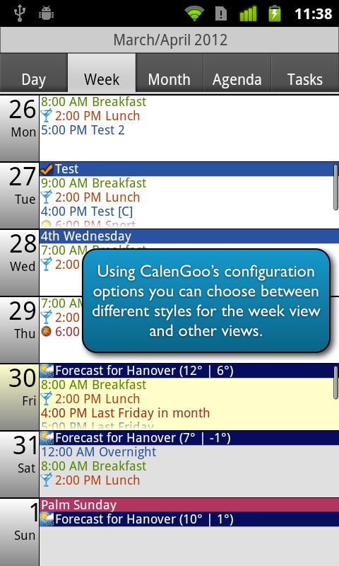 CalenGoo - screenshot
