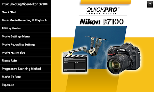 Android application Guide to Nikon D7100 SV screenshort