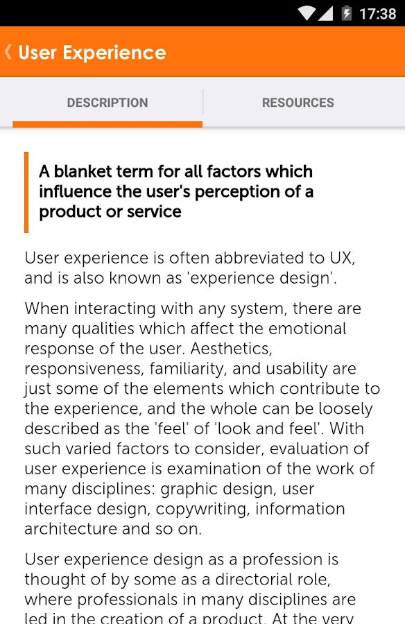    UX Companion- screenshot  