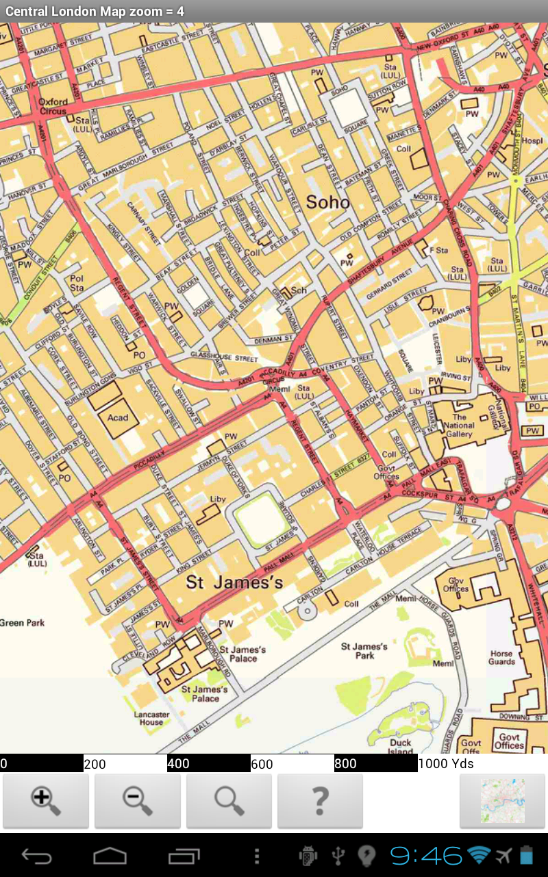 London Street Map Atlas Screen 2