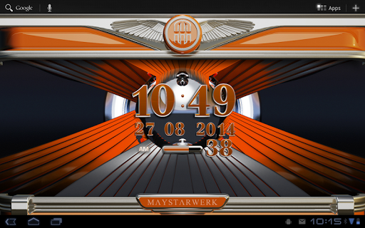 【免費個人化App】Digi Clock Widget Orange Star-APP點子