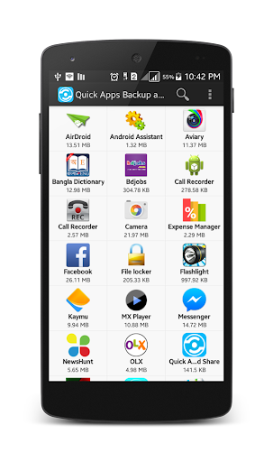 Quick Apps Backup and Share