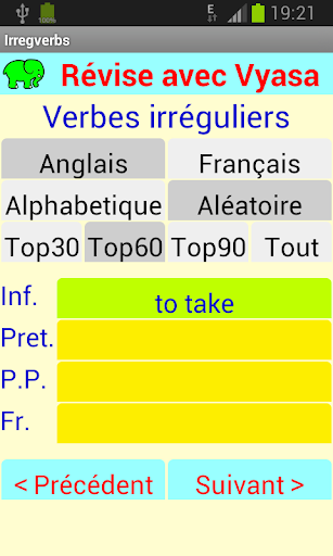 Verbes irréguliers anglais