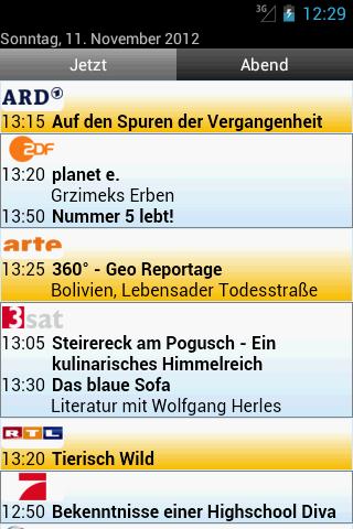 Fernsehprogramm Android 4 Screen 3