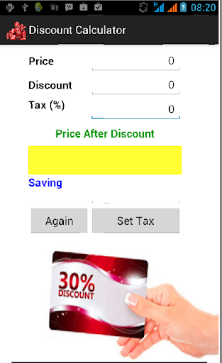 discount calculator and tax